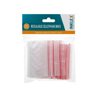 CELLOPHANE BAGS RESEALABLE 8X12CM 60PC SOLD QTY 12