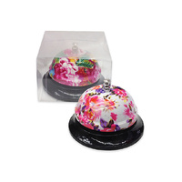 BELL DESKTOP FLOWER DESIGN 9X5CM 3ASST