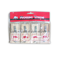 WOODEN MOUSE TRAP 4PK