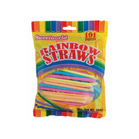 SWEETWORLD RAINBOW SHERBET STRAWS 101PC UN8
