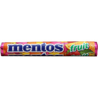 MENTOS FRUIT ROLL CANDY 14PC 37.5G UN40