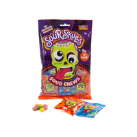 SOUR SKULLS SOUR CHEWS 10PK 10G UN12