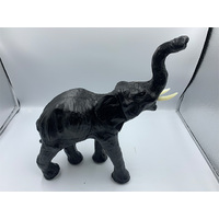 HANDMADE LEATHER ELEPHANT 25X30CM