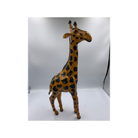HANDMADE LEATHER GIRAFFE 44X14CM