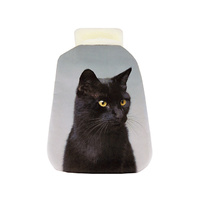 HOT WATER BOTTLE CVR BLACK CAT