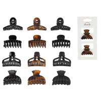 HAIR CLAW CLIP 5CM SET 2 12ASST