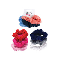 SCRUNCHIES PLAIN ASST 3PK UN12