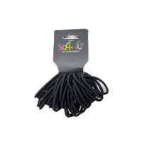 SCHOOL BLACK HAIR BANDS 30PC QTY 12