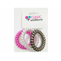 PEARLISED COIL ELASTICS 3PK