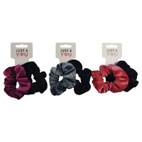 SCRUNCHIE VELVET ASST 2PK UN12