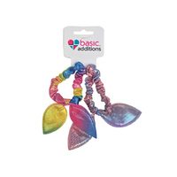 SCRUNCHIE BOW METALLIC RAINBOW UN12