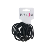 ELASTICS BLACK 4MM 15PK SOLD QTY12