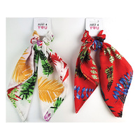 SCRUNCHIE SCARF FLORAL SOLD QTY 12