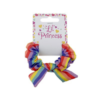 SCRUNCHIE RAINBOW BOW SOLD QTY 12