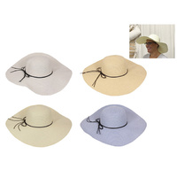 46CM ROUND RIMMED FASHION HAT 4ASST