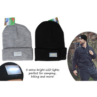 BEANIE WITH LED LIGHT 2ASST