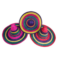 49CM MULTI-COLOURED MEXICAN HAT 3ASST