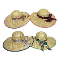 SUMMER HAT W/RIBBON LADIES