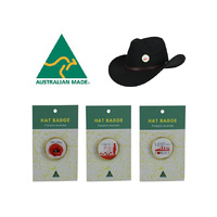 ANZAC DAY POPPY HAT BADGE 3ASST UN12