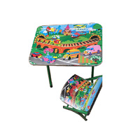 KIDS CHAIR AND TABLE 60X40CM CARS&amp;TRAIN