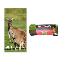 BEACH TOWEL KANGAROO MICROFIBRE 150X80CM 250GSM