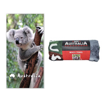 BEACH TOWEL KOALA MICROFIBRE 150X80CM 250GSM