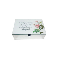 GLASS JEWELLERY BOX 15X10X5.5CM