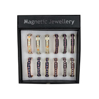 MAGNETIC WRIST BANGLES PATTERNED UN12
