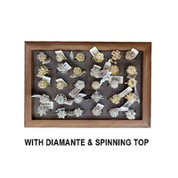 FASHION RING W/DIAMENTE &amp; SPINNING UN30