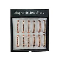 MAGNETIC COPPER BANGLES 6ASST UN12
