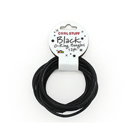 BLACK O-RING BANGLES 12PK SOLD QTY12