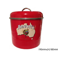 ARNOTTS LG RED BISCUIT CANISTER