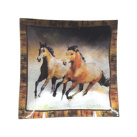 HORSE PLATE 19x19CM