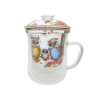 OWL 400CC GLS CUP+STRAINER+COVR