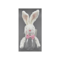 FABRIC BUNNY W/PLASTIC CANDY BOX