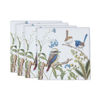 AUSTRALIAN BIRDS 4PC 4" COASTER