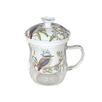 AUSTRALIAN BIRDS 400CC GLASS CUP
