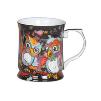 CHEEKI LITTLE OWLS MUG 415CC BLACK