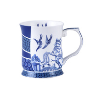 BLUE + WHITE WILLOW 415CC MUG