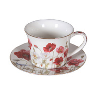 POPPIES 250CC CUP AND SAUCER SET WHITE