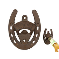 11CM CAST IRON HORSESHOE BOTTLE OPENER QTY 4