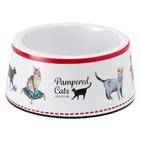 PAMPERED CATS LARGE PET BOWL