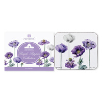 PURPLE POPPIES AWM COASTER 4PK