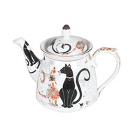 EMBOSSED CAT COUPLE TEAPOT 1L