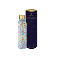 FLOWERING FIELDS TEAL DRINK BOTTLE