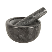 CARINA MARBLE MORTAR PESTLE 12X12X7CM
