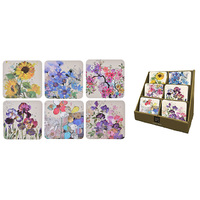 BUG ART FLORAL COASTER 6ASST UN48