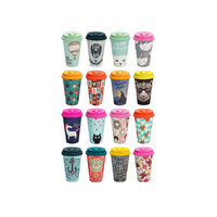 BAMBOO FIBRE KEEP CUP 400ML 12ASST