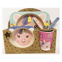 BAMBOO FIBRE KIDS SET 5PK UNICORN
