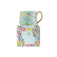 FLOWERING FIELDS TEAL MUG